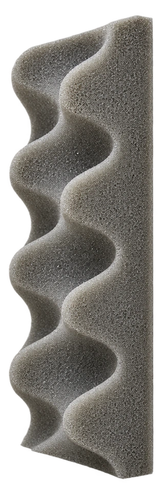 Acoustic wall material: foam