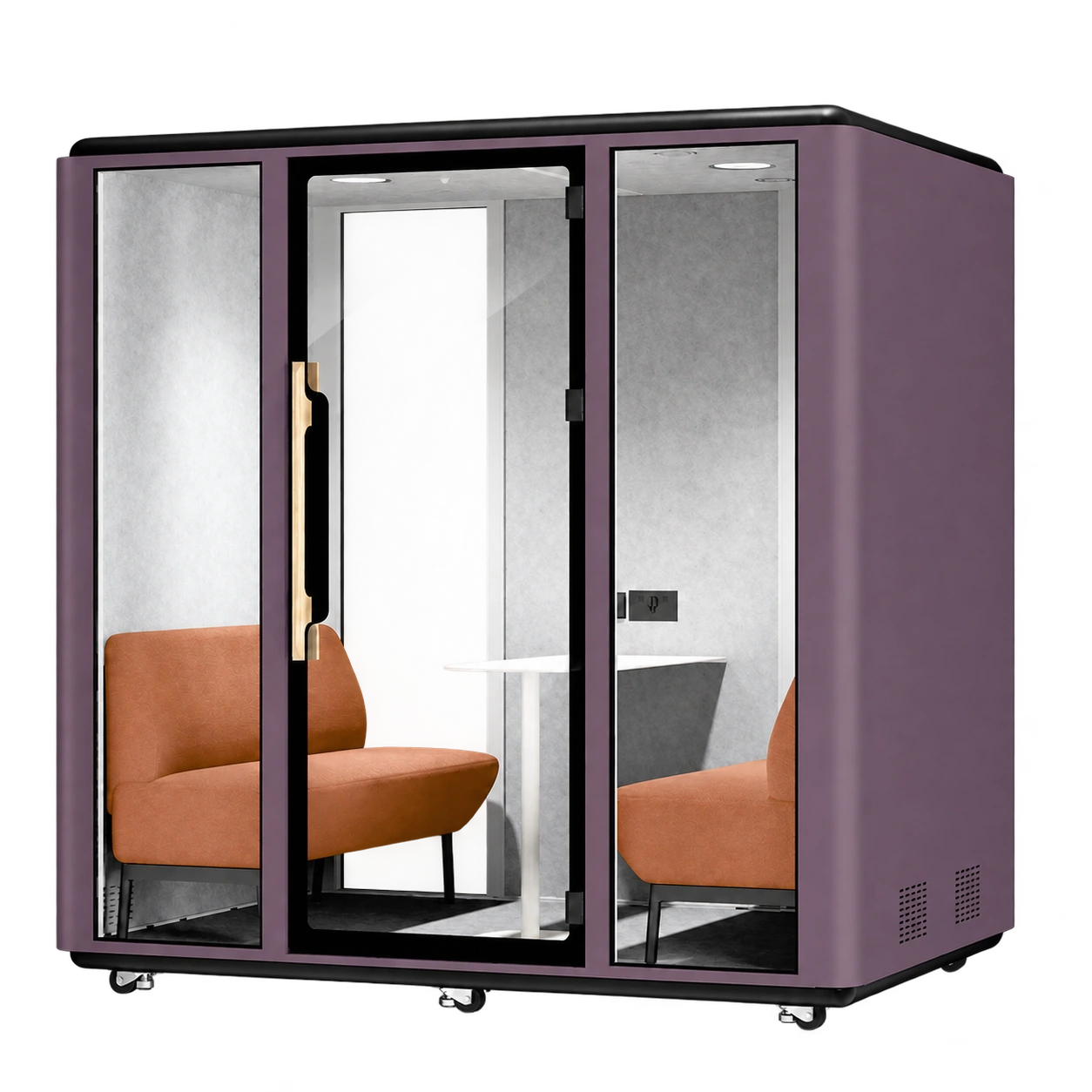 Core Four in Dusty Violet with clear rear glazing